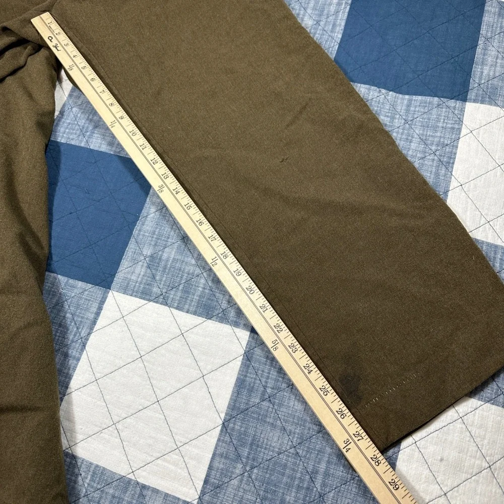 True Vintage 50s Military Wool Trousers Olive Drab Button Fly Suspender Buttons